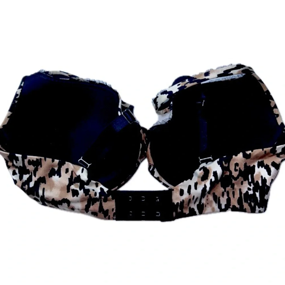 SOMA Mimi Demi Memory Foam Padded Underwire Leopard Cheetah Print Bra Sz 34D NEW